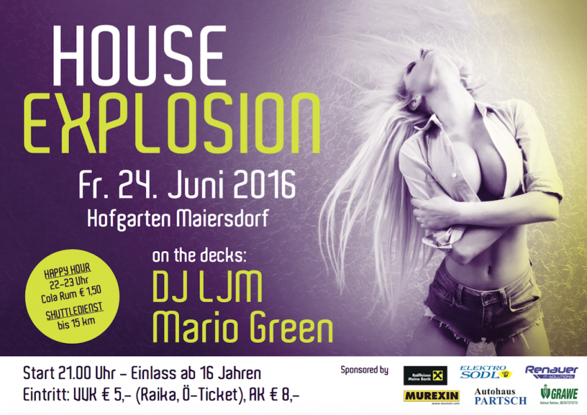 Bild vom Plakat der House Explosion 2016